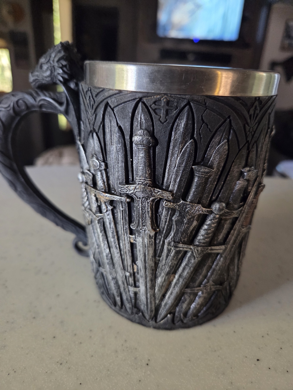 Decorative Sword Pewter Mug. GOT, LOTR, Fourth Wing